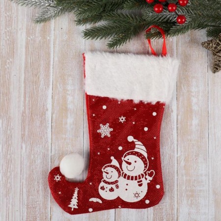 Nosok for gifts "Magic" snowmen, 18x25 cm, white red-1