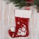 Nosok for gifts "Magic" snowmen, 18x25 cm, white red