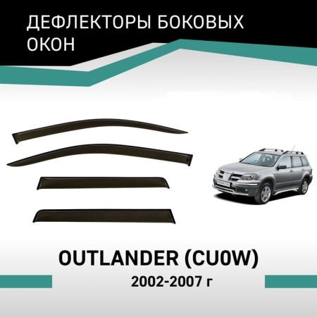 Defly window deflectors for Mitsubishi Outlander (CU0W), 2002-2007