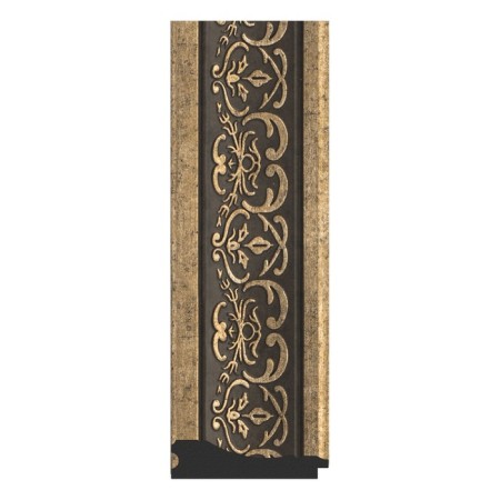 Mirror in the baguette frame, silver monogram 101 mm, 69.4x69.4 cm-2