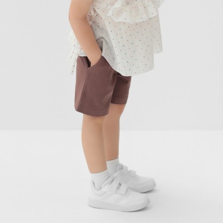 Шорты для девочки MINAKU: Casual collection KIDS цвет шоколадный, рост 98-3