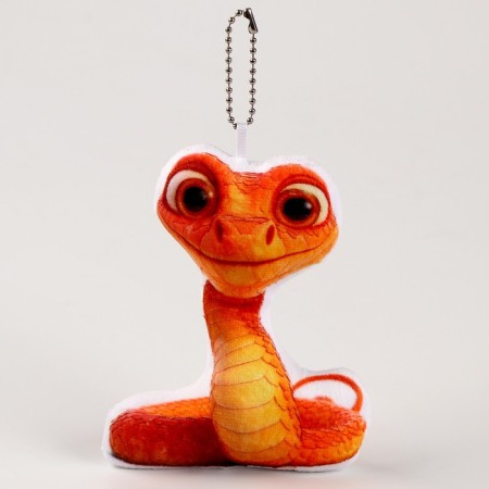 Soft toy on the suspension "snake", 11 cm, sandy color-3
