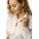 Set 2 items: earrings, necklace "India" Flora and fauna, color in black silver, 32 cm