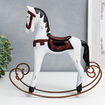 Souvenir tree "Horse-rocking" White with red 22x5x23 cm-5