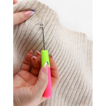 Needle for raising loops 3mm*15.5cm (FAS 3 pcs price per pcs) pink-yellow au-4