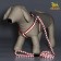 Set "braid", fluorescent, leash 115 x 1 cm, og 32-48 x 1.5 cm, red