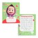 Notebook in a slanting ruler of 12 sheets, 5 types of mix, cover coated cardboard, Masha and bear