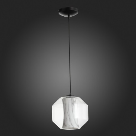 STL LUCE Sus. SL1169.113.01. Marmo. 1x40 W, E27, 24x24x20 cm, black color-5
