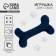 A toy for dogs with a bone of bone, blue