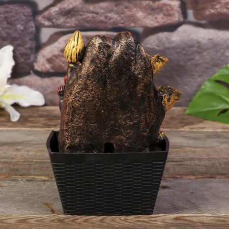 The desktop fountain from the network, the backlight "Bronze Ganesha and lotuses" 22x13x13 cm-5