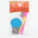 A set of animal combs, with long and short teeth, pink/blue