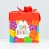 Self -assembly box "Happy Birthday" red 10x10x10 cm