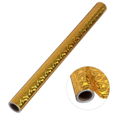 Self -adhesive film, holography, gold, 0.45 x 3 m, 3 μm "Circles"-1