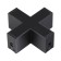 Connector (x-shaped) over, black color