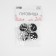 A set of buttons on the leg, d = 25 mm, 5 pcs, the color is silver gloss