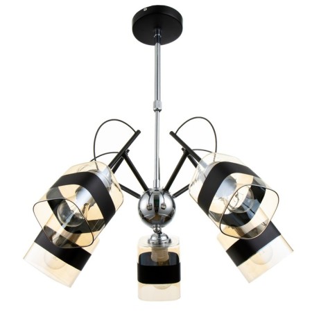 Svetogor chandelier "Morning" 5x60W E27 black