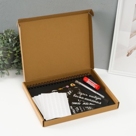 Photo album Brauberg Black Line, size 22x30 cm, 24 black sheets-17