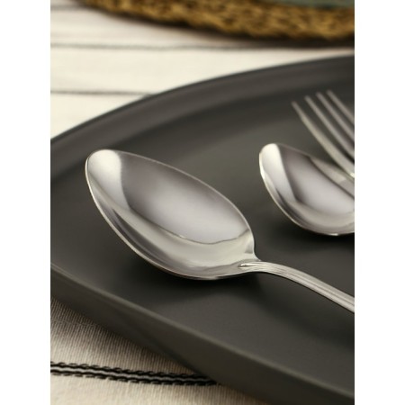 A set of cutlery "Wave", 24 items, a cardboard box with a window, silver color-3