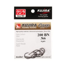 Carp hooks Kujira Carp 200, BN color, No. 6, 6 pcs.