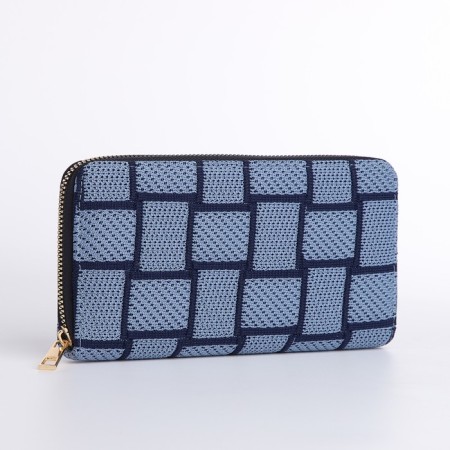 Women's wallet with lightning, blue color
