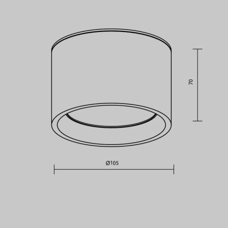 Technical C090CL4K-W HYDRA, 105x105x70 mm ceiling lamp, LED, 10W, 870LM, 4000K, white color-5