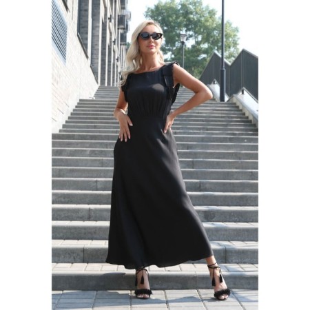 Women's dress, size 44, black color-3