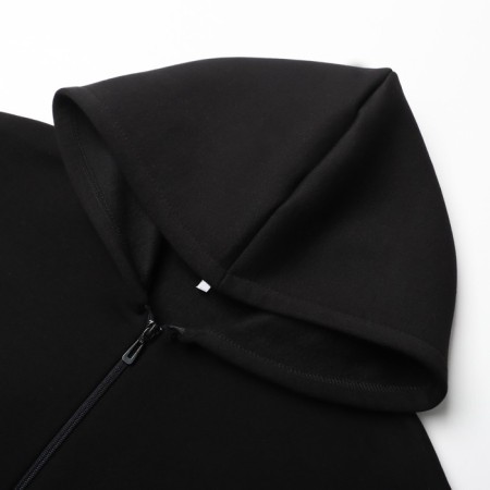 Male sweatshirt was laid down, the color is black, size 52-4