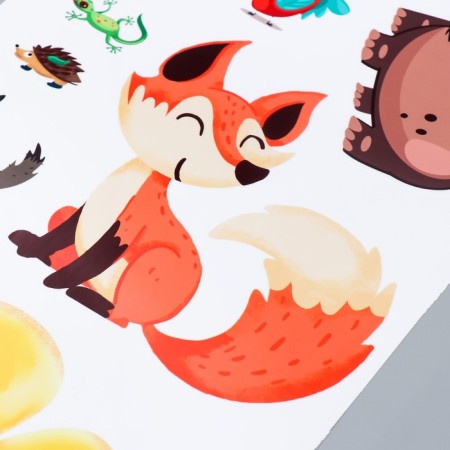 Sticking plastic interior color "Funny animals" 30x90 cm-2