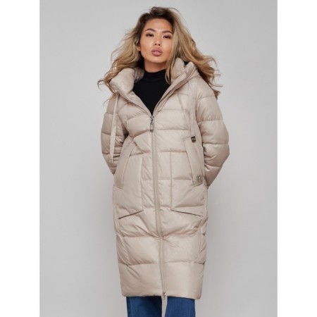 Coat insulated winter female, size 50, color light green-12