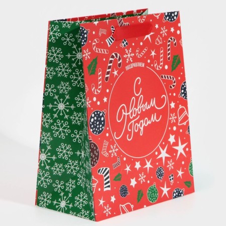 Laminated vertical "Snowflakes", MS 18 x 23 x 10 cm, New Year-1