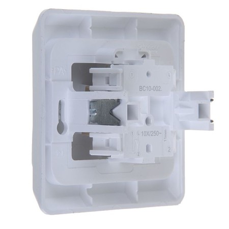 SE switch SE "Etude", 10 A, 2 keys, IP20, hidden, white, BC10-002b-2