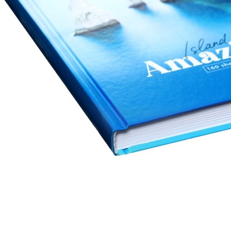 Business notebook A5 160 sheets in the Cage "Island of Dreams", solid cover, glossy lamination, mix-7