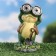Garden Light "Frog with binoculars" 7x8x15cm