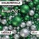 Sprinking confectionery with glitter "shine" green, silver 1.5 kg