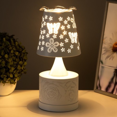 Aroma lace with backlight "Flowers" E27 40W+RGB white 13x13x30 cm-2