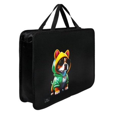 Folder with A4 handles, 330 x 260 x 75 mm, plastic, handle, calligrata "bulldog"-1