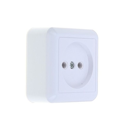 The Kuntsevo Rosette Selena 8006, 10A, 250 V, single, external, with installation. plate, white