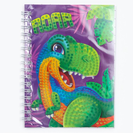 Diamond mosaic with a partial filling for children on the “Dino” notebook, 11 x 15 cm, 48 sheets-2