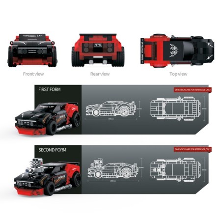 Designer Race "Black buffalo", inertial mechanism, 382 parts-2