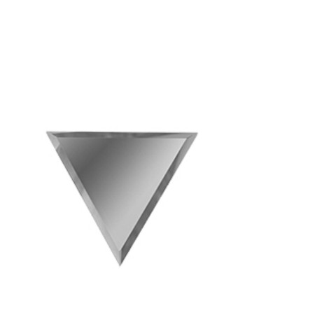Half of the mirror silver tile "Poluromb" 10 mm, 300x255 mm