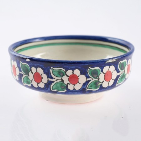 Sugar of Rishtan ceramics "Flowers", 250 ml, blue-4