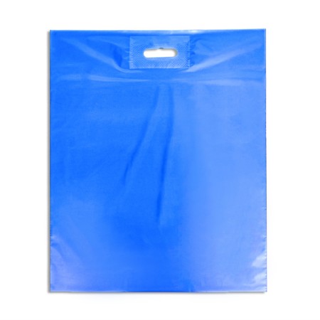Polyethylene package with a cut handle, azure 50-60 cm, 70 μm