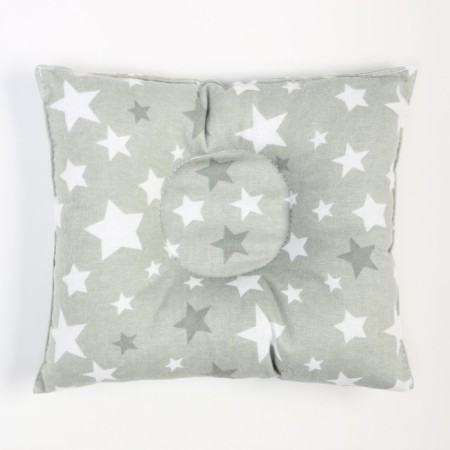 Stars pillow 20x25 cm, gray, flannel 170 g/m, cotton 100%