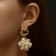 Earrings Assorted "Airiousness", Milk color in gold