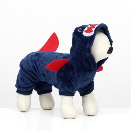 Akula overalls with a hood, size S (DS 25 cm, OG 35 cm, Osh 25 cm), blue-2