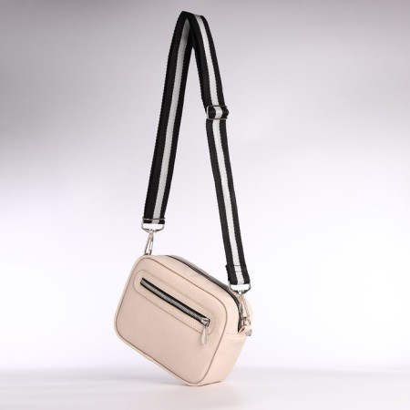 Women's bag over the shoulder, Textura, small size, beige color-3