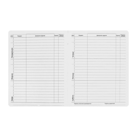 Universal diary for grade 1-11 "subscriber is not available", integral cover, artificial leather, silkography, liesse, 80 g/m2-4