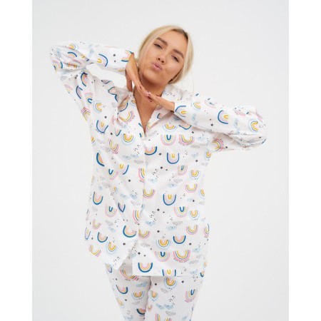 Pajamas (shirt, trousers) female kaftan "Rainbow" p. 40-42-4