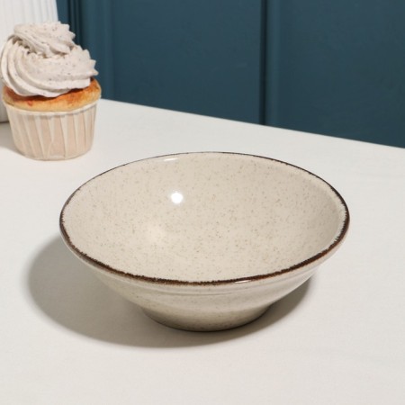 Pearl salad bowl, d = 16 cm, 450 ml, beige, porcelain