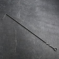 Stainless steel poker, handle - ring, width - 12 mm, 70 cm
